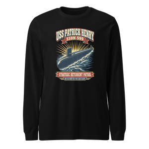 USS Patrick Henry (SSBN-599) Deterrent Patrol Long Sleeve Shirt - Retro