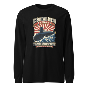 USS Stonewall Jackson (SSBN-634) Deterrent Patrol Long Sleeve Shirt - Retro