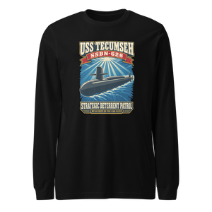 USS Tecumseh (SSBN-628) Deterrent Patrol Long Sleeve Shirt - Retro
