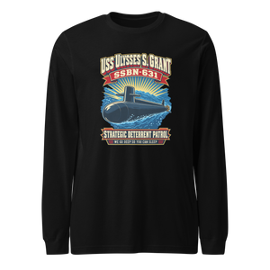 USS Ulysses S. Grant (SSBN-631) Deterrent Patrol Long Sleeve Shirt - Retro