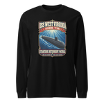 USS West Virginia (SSBN-736) Deterrent Patrol Long Sleeve Shirt - Retro