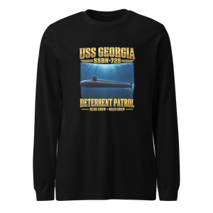 USS Georgia (SSBN-729) Deterrent Patrol Long Sleeve Shirt - Deep Water
