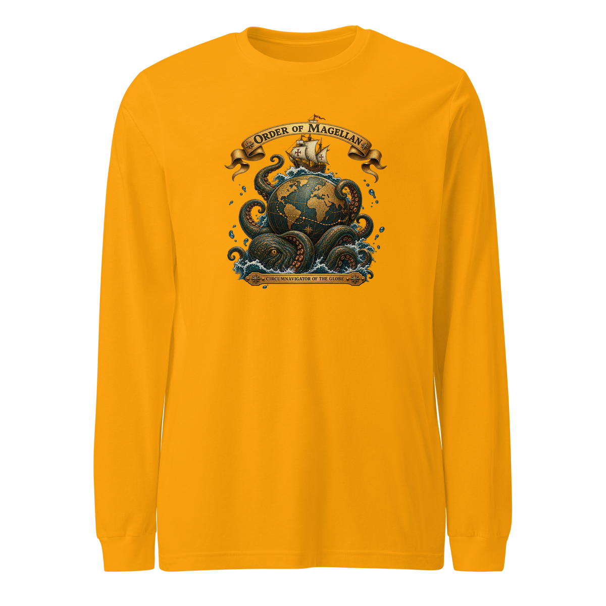 Circumnavigator (Kraken & Ship) Long Sleeve Shirt