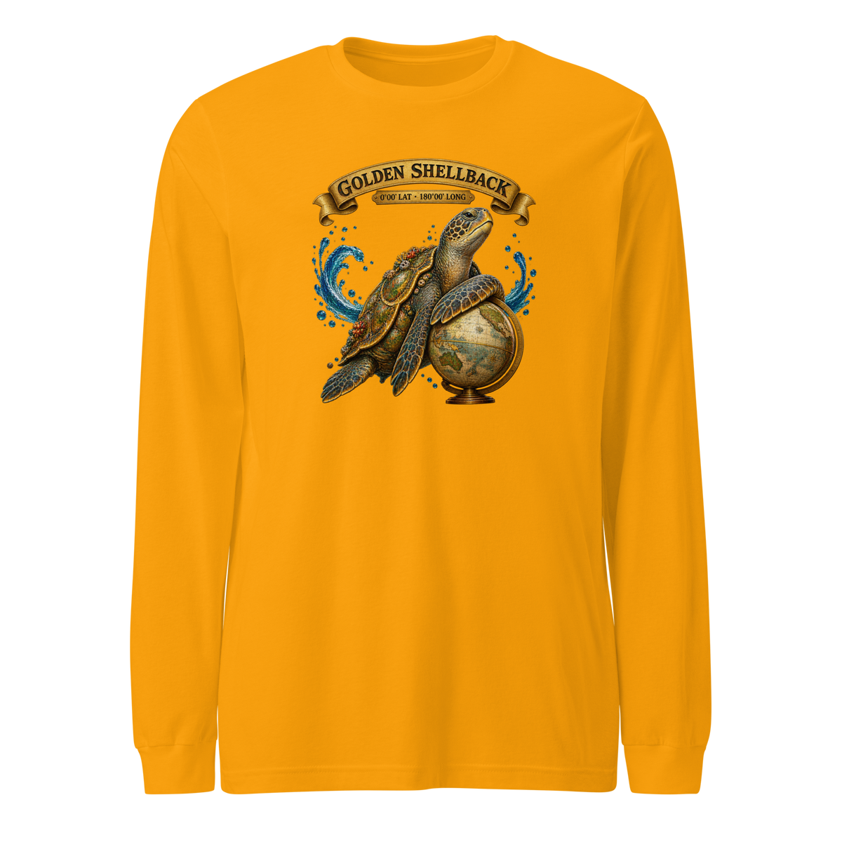 Golden Shellback (Sea Turtle) Long Sleeve Shirt