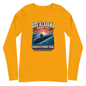 USS Alabama (SSBN-731) Deterrent Patrol Long Sleeve Shirt - Design 1
