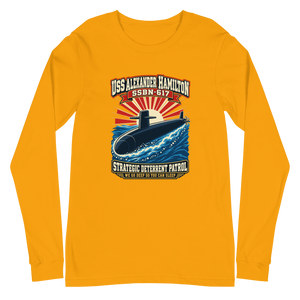 USS Alexander Hamilton (SSBN-617) Deterrent Patrol Long Sleeve Shirt - Retro