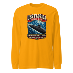 USS Florida (SSBN-728) Deterrent Patrol Long Sleeve Shirt - Retro