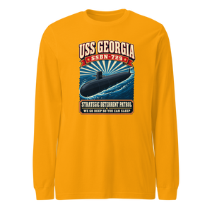 USS Georgia (SSBN-729) Deterrent Patrol Long Sleeve Shirt - Retro