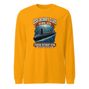 USS Henry Clay (SSBN-625) Deterrent Patrol Long Sleeve Shirt - Retro
