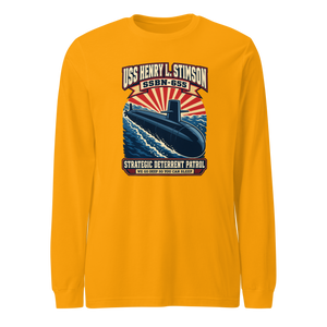 USS Henry L. Stimson (SSBN-655) Deterrent Patrol Long Sleeve Shirt - Retro