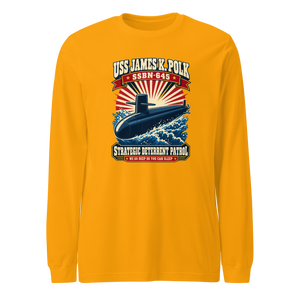 USS James K. Polk (SSBN-645) Deterrent Patrol Long Sleeve Shirt - Retro