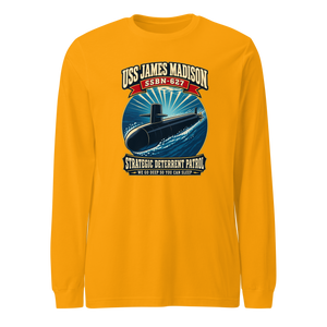 USS James Madison (SSBN-627) Deterrent Patrol Long Sleeve Shirt - Retro