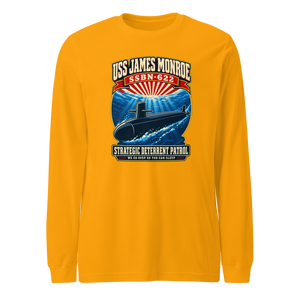 USS James Monroe (SSBN-622) Deterrent Patrol Long Sleeve Shirt - Retro