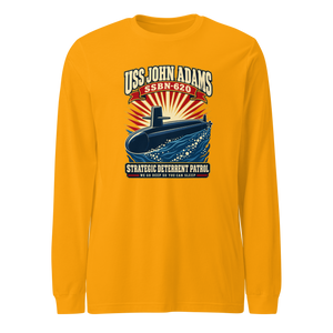USS John Adams (SSBN-620) Deterrent Patrol Long Sleeve Shirt - Retro