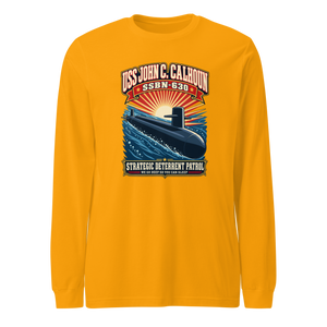 USS John C. Calhoun (SSBN-630) Deterrent Patrol Long Sleeve Shirt - Retro