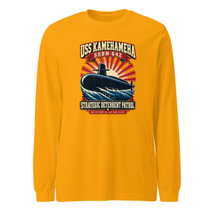 USS Kamehameha (SSBN-642) Deterrent Patrol Long Sleeve Shirt - Retro