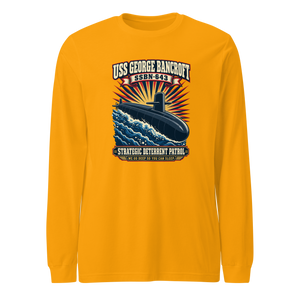 USS George Bancroft (SSBN-643) Deterrent Patrol Long Sleeve Shirt - Retro