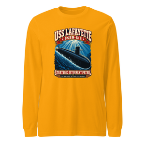 USS Lafayette (SSBN-616) Deterrent Patrol Long Sleeve Shirt - Retro