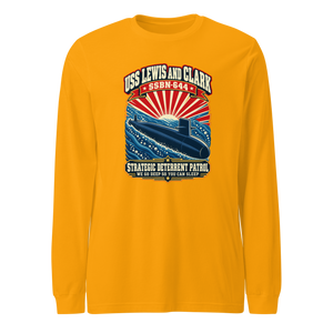 USS Lewis and Clark (SSBN-644) Deterrent Patrol Long Sleeve Shirt - Retro