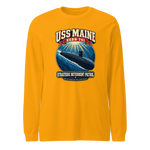 USS Maine (SSBN-741) Deterrent Patrol Long Sleeve Shirt - Retro