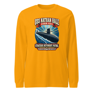 USS Nathan Hale (SSBN-623) Deterrent Patrol Long Sleeve Shirt - Retro