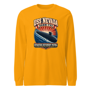 USS Nevada (SSBN-733) Deterrent Patrol Long Sleeve Shirt - Retro