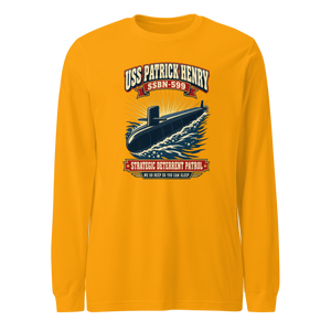 USS Patrick Henry (SSBN-599) Deterrent Patrol Long Sleeve Shirt - Retro