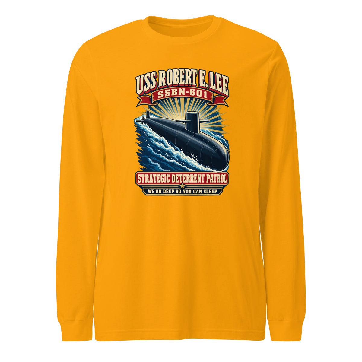 USS Robert E. Lee (SSBN-601) Deterrent Patrol Long Sleeve Shirt - Retro
