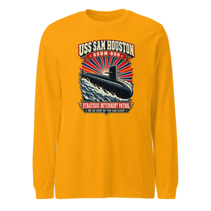 USS Sam Houston (SSBN-609) Deterrent Patrol Long Sleeve Shirt - Retro