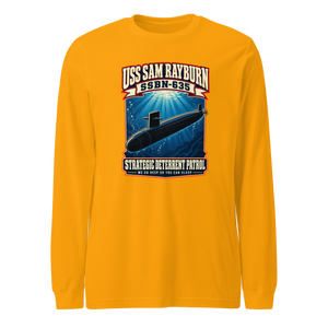 USS Sam Rayburn (SSBN-635) Deterrent Patrol Long Sleeve Shirt - Retro