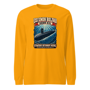 USS Simon Bolivar (SSBN-641) Deterrent Patrol Long Sleeve Shirt - Retro