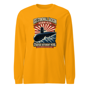 USS Stonewall Jackson (SSBN-634) Deterrent Patrol Long Sleeve Shirt - Retro