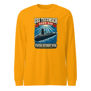 USS Tecumseh (SSBN-628) Deterrent Patrol Long Sleeve Shirt - Retro