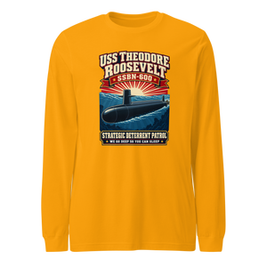 USS Theodore Roosevelt (SSBN-600) Deterrent Patrol Long Sleeve Shirt - Retro
