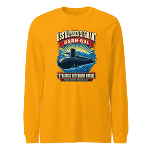USS Ulysses S. Grant (SSBN-631) Deterrent Patrol Long Sleeve Shirt - Retro