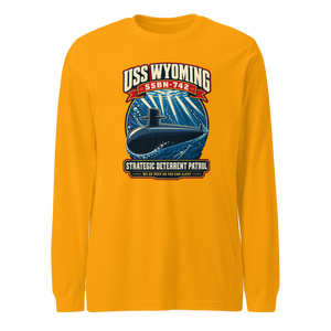 USS Wyoming (SSBN-742) Deterrent Patrol Long Sleeve Shirt - Retro