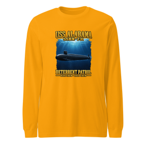 USS Alabama (SSBN-731) Deterrent Patrol Long Sleeve Shirt - Deep Water