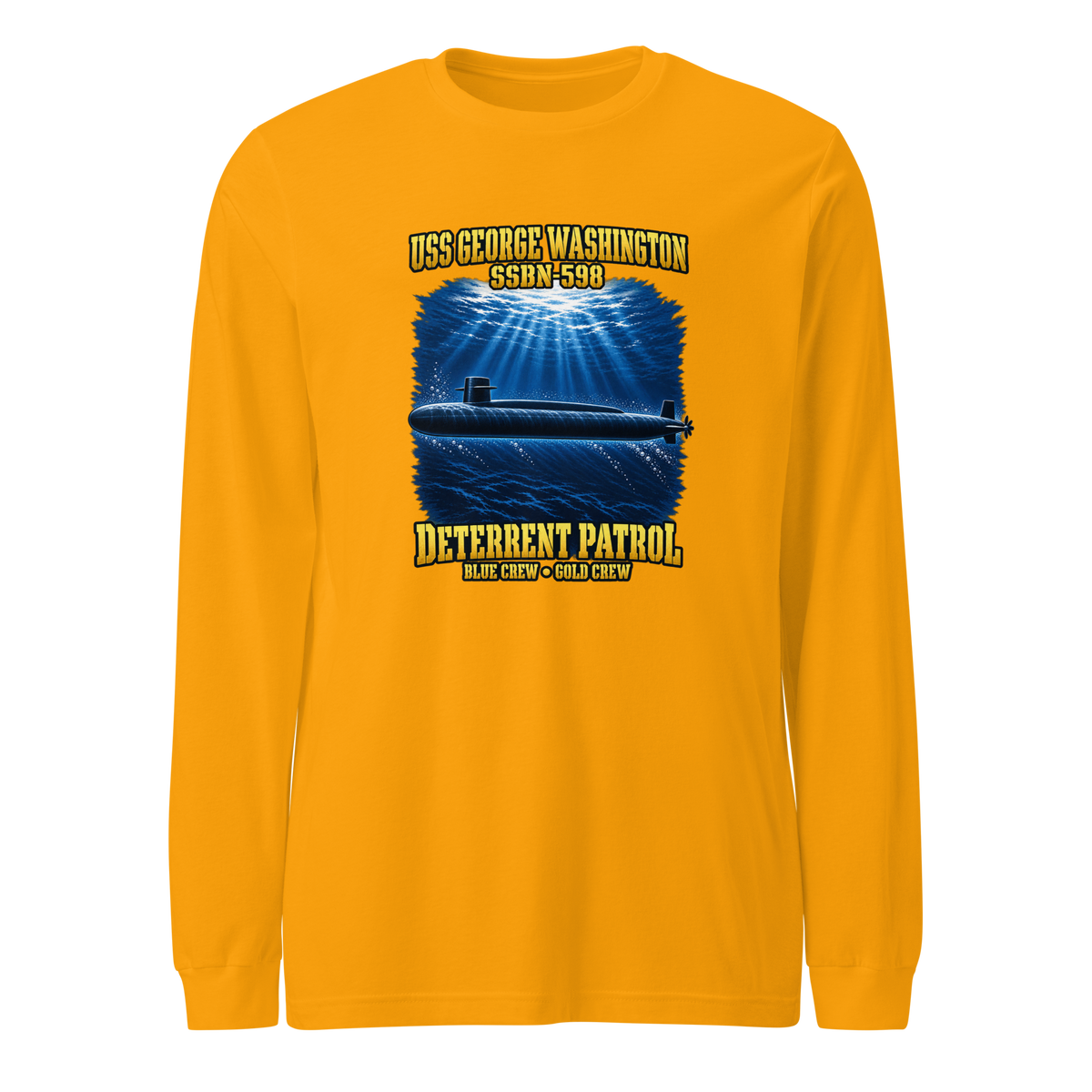 USS George Washington (SSBN-598) Deterrent Patrol Long Sleeve Shirt - Deep Water