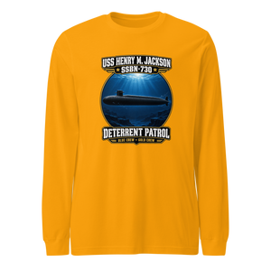USS Henry M. Jackson (SSBN-730) Deterrent Patrol Long Sleeve Shirt - Deep Water