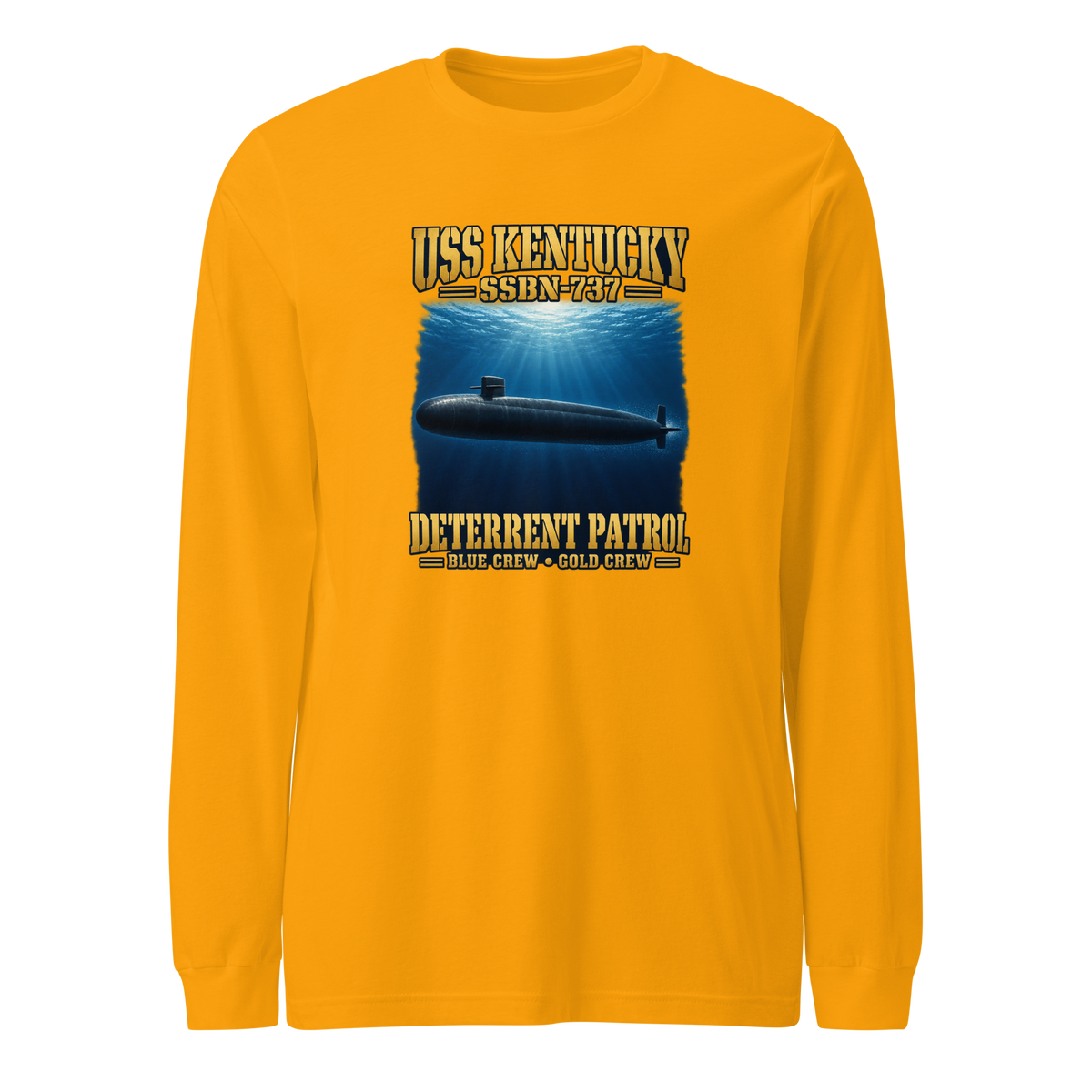 USS Kentucky (SSBN-737) Deterrent Patrol Long Sleeve Shirt - Deep Water