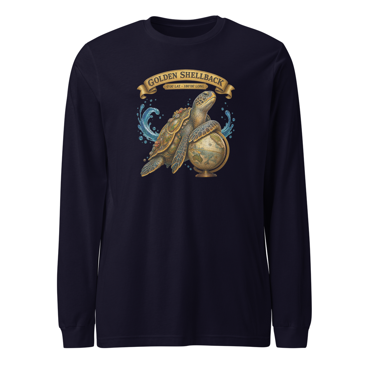 Golden Shellback (Sea Turtle) Long Sleeve Shirt