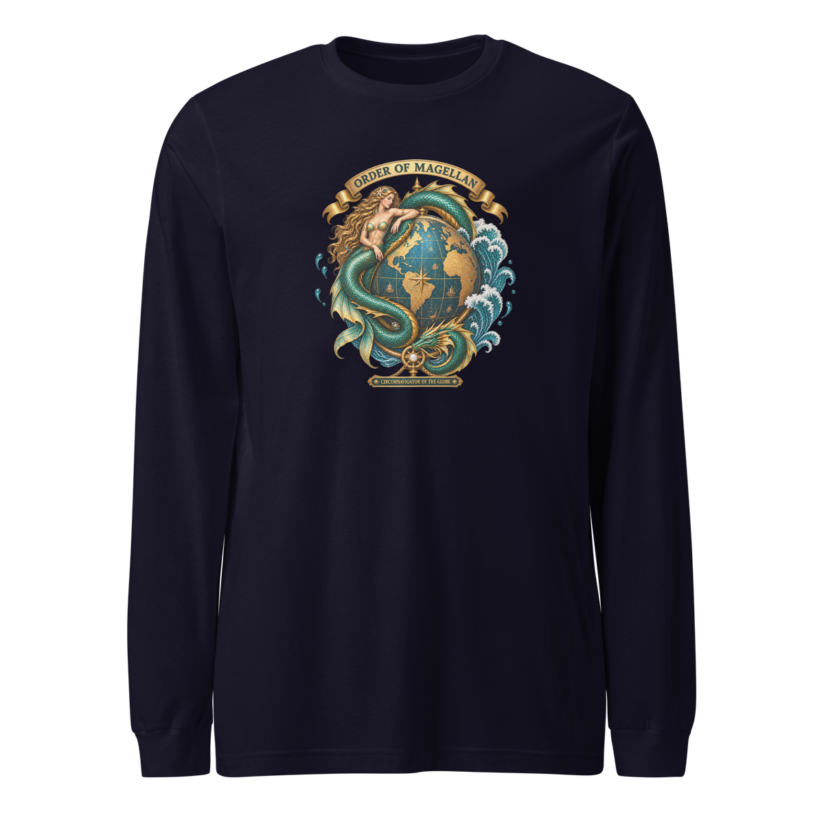 Circumnavigator (Mermaid & Serpent) Long Sleeve Shirt