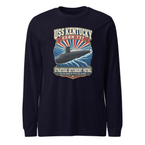 USS Kentucky (SSBN-737) Deterrent Patrol Long Sleeve Shirt - Retro