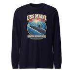 USS Maine (SSBN-741) Deterrent Patrol Long Sleeve Shirt - Retro
