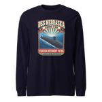 USS Nebraska (SSBN-739) Deterrent Patrol Long Sleeve Shirt - Retro