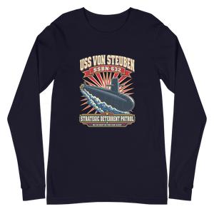 USS Von Steuben (SSBN-632) Deterrent Patrol Long Sleeve Shirt - Retro