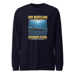 USS Maryland (SSBN-738) Deterrent Patrol Long Sleeve Shirt - Deep Water