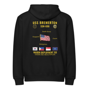 USS Bremerton (SSN-698) 1983 Maiden Deployment Cruise Zip Hoodie