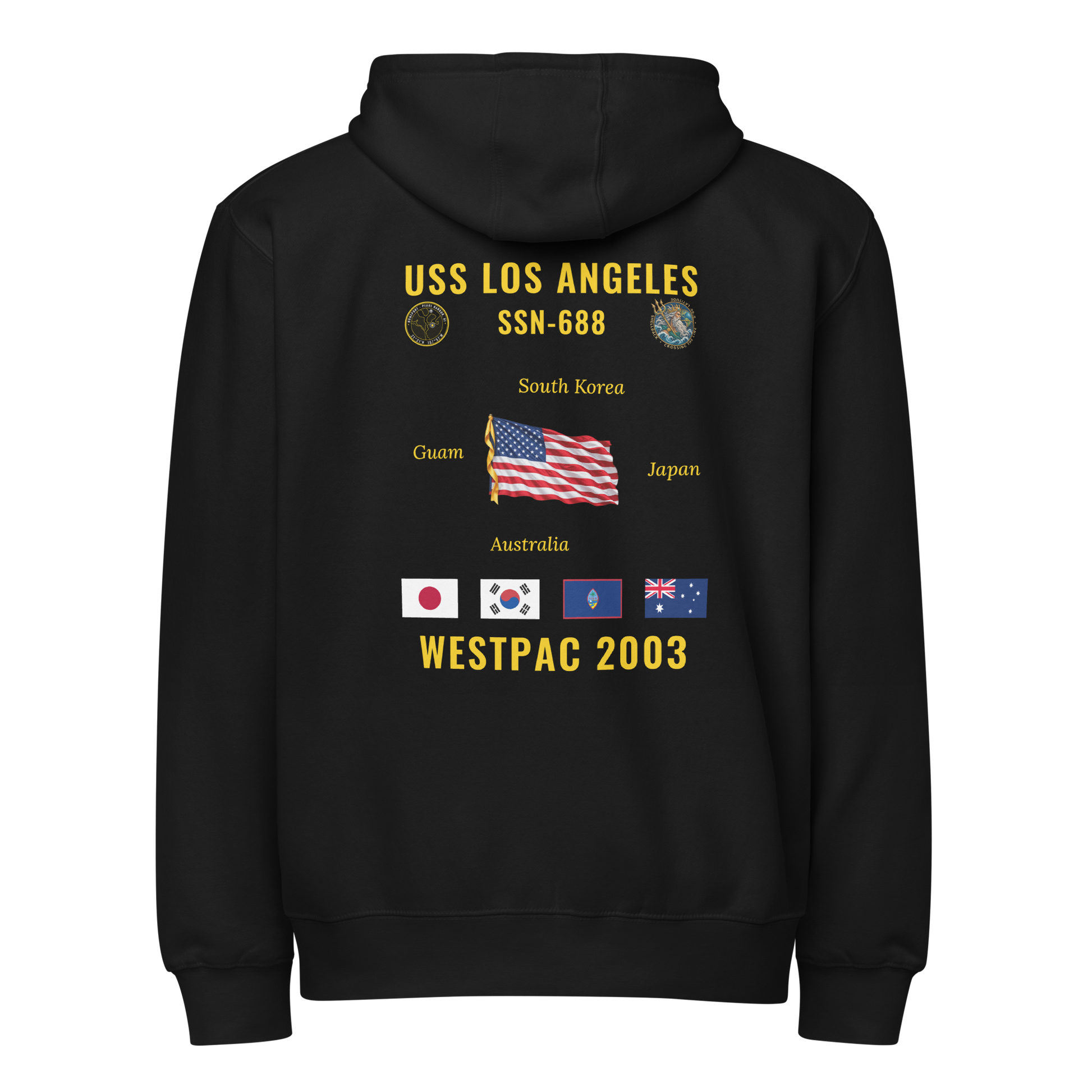 USS Los Angeles (SSN-688) 2003 WestPac Cruise Zip Hoodie