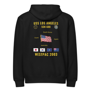USS Los Angeles (SSN-688) 2003 WestPac Cruise Zip Hoodie